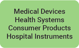 Medical devices, Health Systems, Consumer Products, Hospital Instruments
