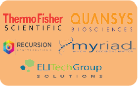 Thermo Fisher, Quansys Biosciences, Recursion Pharmasuticals, Myraid, EliTechGroup Solutions