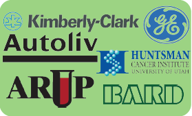 Kimberly-Clark, General electric, Huntsman Cancer Institute, ARUP, Bard, Autoliv